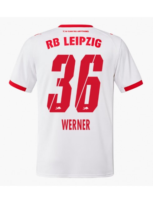 Muži Futbalové oblečenie RB Leipzig Timo Werner #36 2025-26 Krátky Rukáv - Domáci Muži Futbalové oblečenie RB Leipzig Timo Werner #36 2025-26 Krátky Rukáv - Domáci